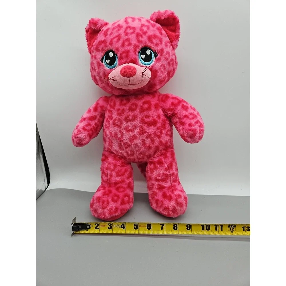 BUILD A BEAR HOT PINK CANDY SWEET SCENTS LEOPARD‎ KITTY PLUSH DOLL TOY